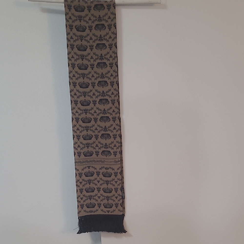Dolce & Gabbana Black and Tan Scarf
